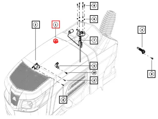 Mahindra Tractor Sensor Air Clog 007708216N91 Mahindra Direct Parts