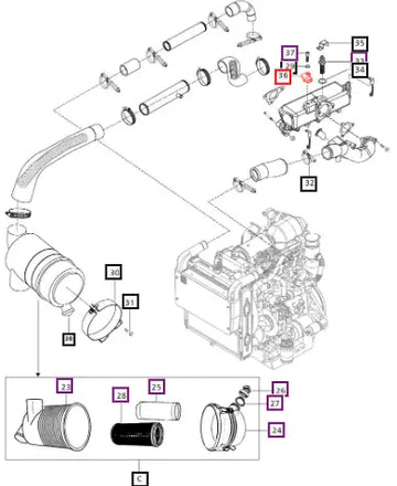 Mahindra Tractor Sensor Boost Pressure E007701300D91 Mahindra Direct Parts