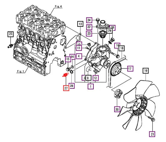 Mahindra Tractor Sensor, Water Temp. 12425049351 Mahindra Direct Parts