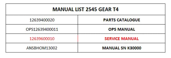 Mahindra Tractor Service Manual 12639600010 Mahindra Direct Parts