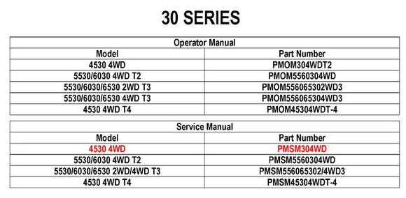 Mahindra Tractor Service Manual 4530 4WD T2 PMSM304WD Mahindra Direct Parts