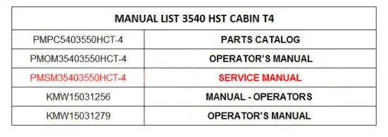 Mahindra Tractor Service Manual PMSM35403550HCT-4 Mahindra Direct Parts