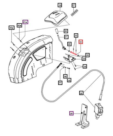Mahindra Tractor Shaft Aux. Valve Lever E007605858D1 Mahindra Direct Parts