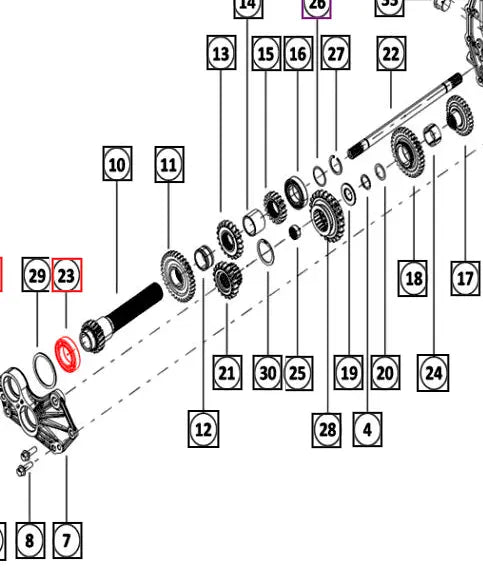 Mahindra Tractor Shaft Bearing 006008953B1 Mahindra Direct Parts