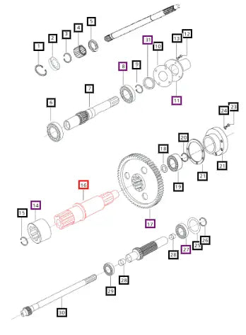 Mahindra Tractor Shaft P.T.O Front 006504806C1 Mahindra Direct Parts