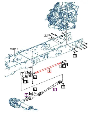 Mahindra Tractor Shaft , Propeller 11614100010 Mahindra Direct Parts