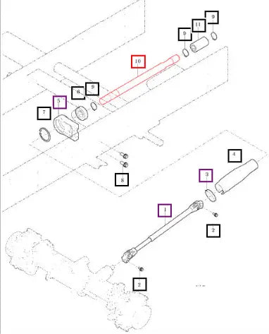 Mahindra Tractor Shaft, 4Wd 11504100010 Mahindra Direct Parts