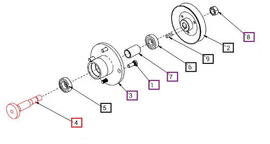 Mahindra Tractor Shaft, Blade Spindle AUB191014 Mahindra Direct Parts