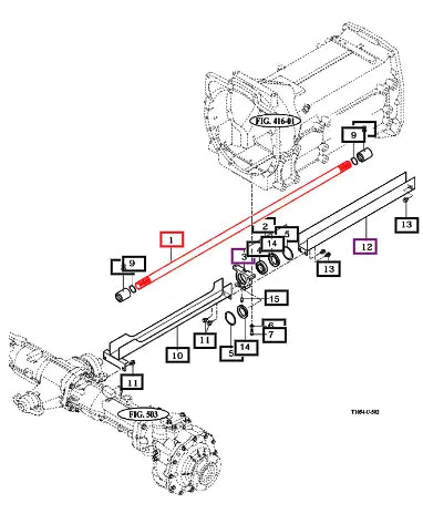 Mahindra Tractor Shaft, Fr Axle Drive  D=30 19024200011 Mahindra Direct Parts