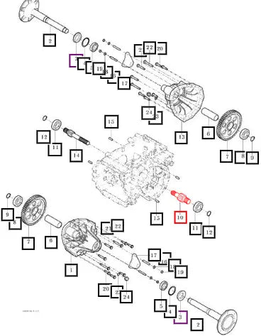 Mahindra Tractor Shaft, Pinion Lh/9t 11203230010 Mahindra Direct Parts
