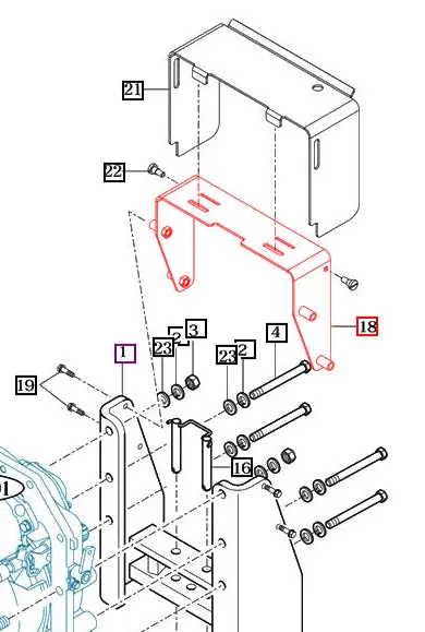Mahindra Tractor Shield Comp(f) , Pto 15895212200GB Mahindra Direct Parts