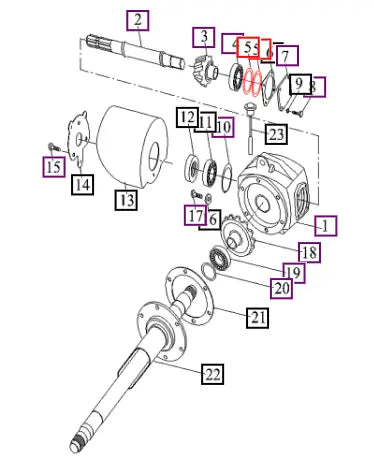 Mahindra Tractor Shim ANSM74101050 Mahindra Direct Parts