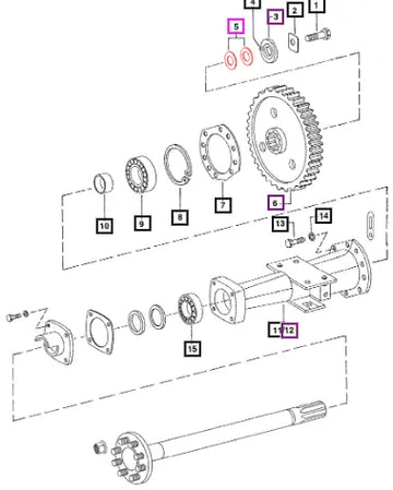 Mahindra Tractor Shim Bull Gear 0.015'' 001121433R1 Mahindra Direct Parts