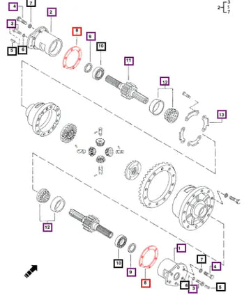 Mahindra Tractor Shim Bull Pinion Bearing Cage (0.004") 003071410R2 Mahindra Direct Parts
