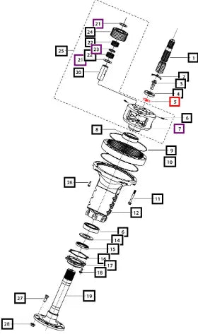 Mahindra Tractor Shim Carrier 0 1 Mm Thk 006508346U1 Mahindra Direct Parts