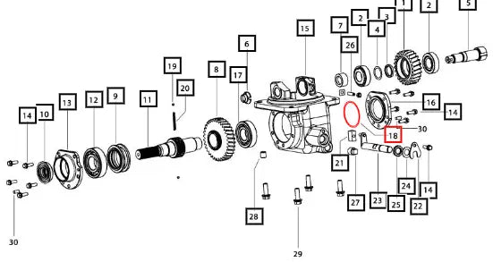 Mahindra Tractor Shim Main Shaft Top Shaft Speed Section 006505492D1 Mahindra Direct Parts