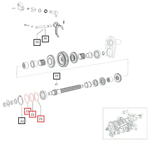 Mahindra Tractor Shim Rear - 0.05 006507800D1 Mahindra Direct Parts