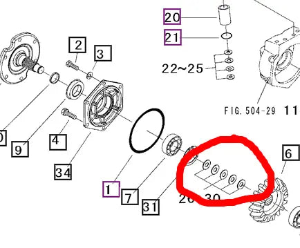 Mahindra Tractor Shim Set 10212159000 Mahindra Direct Parts
