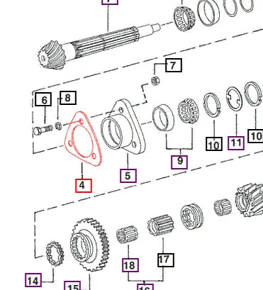 Mahindra Tractor Shim Spline Shaft Bearing Cage - G 0.406mm (0.016") 005551734R1 Mahindra Direct Parts