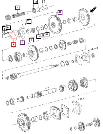 Mahindra Tractor Shim Spline Shaft Brg Cage - G 0.274 Mm ( 0.01") 005551732R1 Mahindra Direct Parts