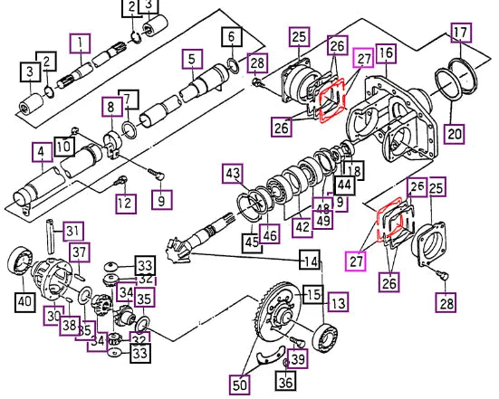 Mahindra Tractor Shim (b) (spec. T=0.1) 14444110050 Mahindra Direct Parts