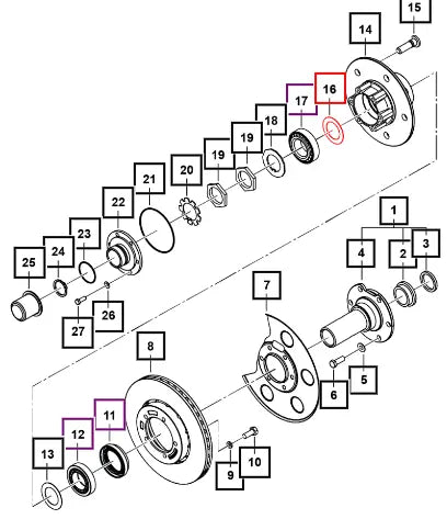 Mahindra Tractor Shim-wheelbrg.(0.075) 0029978 Mahindra Direct Parts