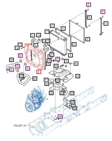 Mahindra Tractor Shroud 11611511900 Mahindra Direct Parts