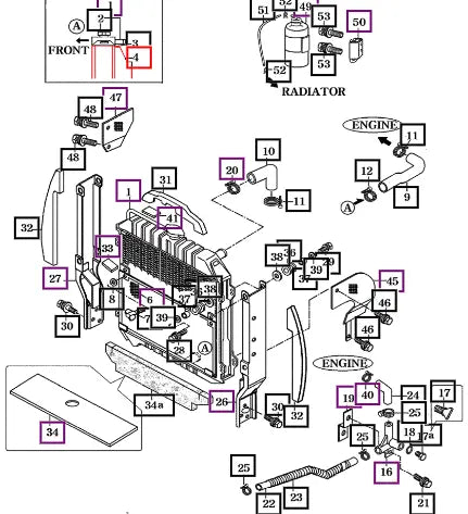 Mahindra Tractor Shroud Comp (For 3510 Radiator) 12301042201 Mahindra Direct Parts