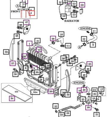 Mahindra Tractor Shroud Comp (For 3510 Radiator) 12301042201 Mahindra Direct Parts