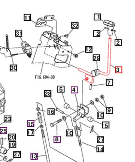 Mahindra Tractor Shuttle Lever 19017719AG0 Mahindra Direct Parts
