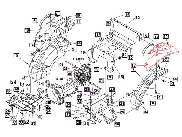 Mahindra Tractor Side Fender Cover Left Hand LH Mahindra