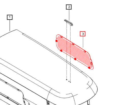Mahindra Tractor Side Grill Rear LH 007646659V01 Mahindra Direct Parts