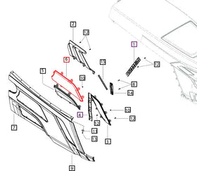 Mahindra Tractor Side Grill Rear RH E007545740D1 Mahindra Direct Parts