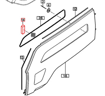 Mahindra Tractor Side Hood Panel Insulator 15x20x80 12641042370 Mahindra Direct Parts