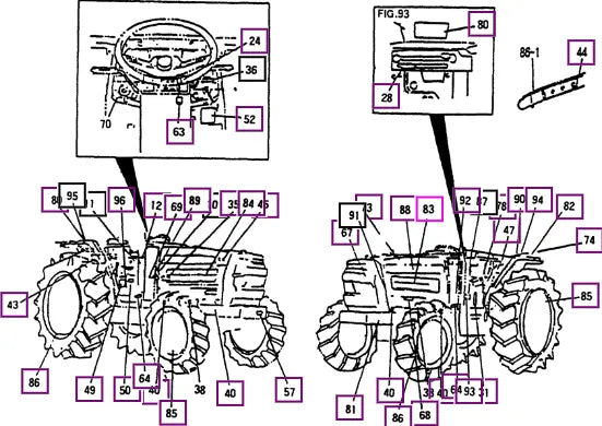 Mahindra Tractor Side Mark Lhs Comp 12309010040 Mahindra Direct Parts