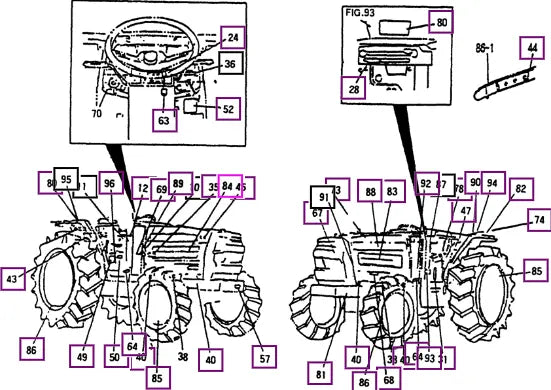 Mahindra Tractor Side Mark Rhs(product Graphic) 12309010050 Mahindra Direct Parts