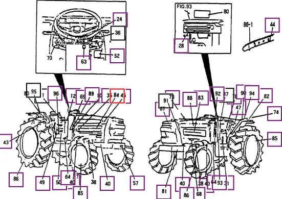 Mahindra Tractor Side Mark (rhs) Product Graphic 12409010050 Mahindra Direct Parts