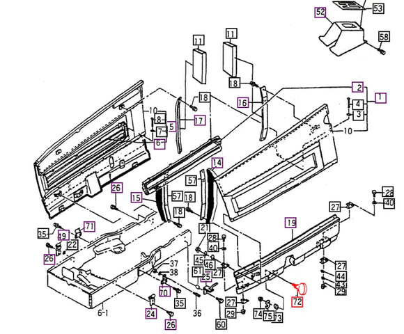Mahindra Tractor Side Panel Knob  36508410010 Mahindra Direct Parts
