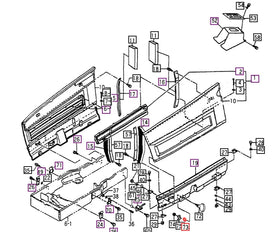 Mahindra Tractor Side Panel Knob Collar  36508410030 Mahindra Direct Parts