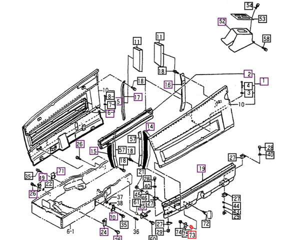 Mahindra Tractor Side Panel Knob Collar  36508410030 Mahindra Direct Parts