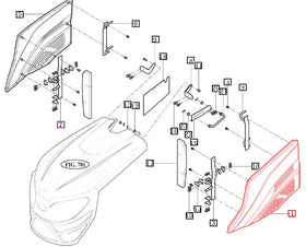 Mahindra Tractor Side Panel Left Hand LH 11106012601MR Mahindra Direct Parts