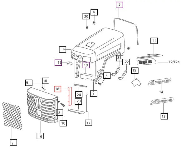 Mahindra Tractor Side Sealing Assembly RH Mahindra Direct Parts