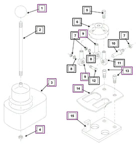Mahindra Tractor Single Lever Control Kit KMW14091043 Mahindra Direct Parts