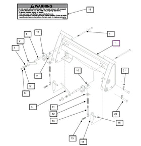 Mahindra Tractor Skid Steer Tool Carrier Attachment Complete KMW13043086 Mahindra Direct Parts