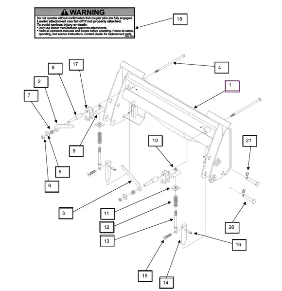Mahindra Tractor Skid Steer Tool Carrier Attachment Complete KMW13043086 Mahindra Direct Parts