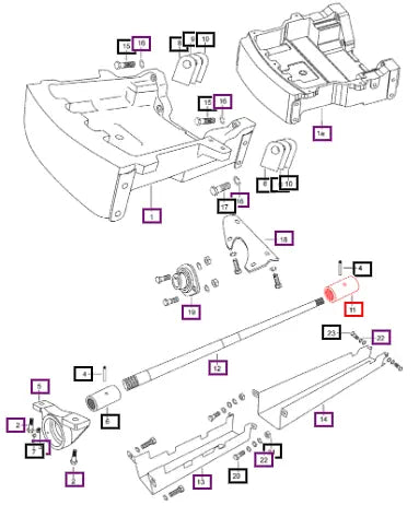 Mahindra Tractor Sleeve Drop Box Side Carraro 007600086C1 Mahindra Direct Parts
