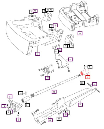 Mahindra Tractor Sleeve Drop Box Side Carraro 007600086C1 Mahindra Direct Parts