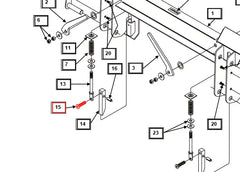 Mahindra Tractor Socket Head Shoulder Bolt 3/8 KMW05461102
