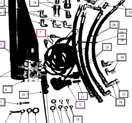 Mahindra Tractor Solenoid Wiring Harness Complete w/ Knob Switch KMW14101026 Mahindra Direct Parts