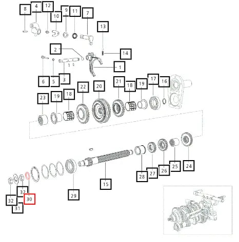Mahindra Tractor Spacer - 1st Driving Gear (front) 000012440P04 Mahindra Direct Parts
